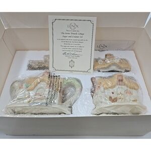 NEW Lenox Disney Seven Dwarfs 24-karat Gold Cottage Sugar and Creamer Set 2004